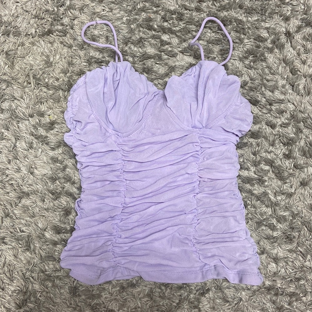 Ruched Cami Top with a Corset Design